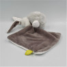 Doudou lapin blanc beige marron mouchoir Les Toudoux BABY NAT