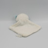 Doudou plat ours chat blanc bleu étoile lune SIPLEC