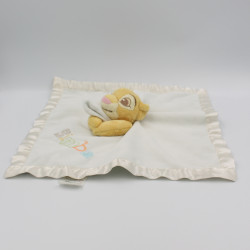 Doudou plat le Roi Lion Simba blanc satin DISNEY STORE