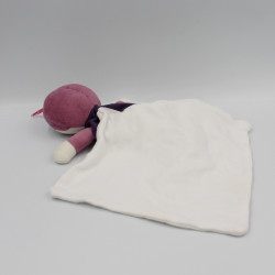 Doudou lutin poupée violet rose prune Cajou SUCRE D'ORGE