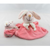 Doudou marionnette lapin rose avec bébé PLAYKIDS