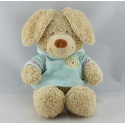 Doudou musical lapin sweat capuche bleu NICOTOY