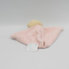 Doudou plat ours beige rose coeur KING BEAR