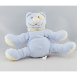 Doudou chat bleu cocard blanc TEX