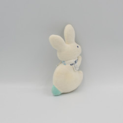 Petit Doudou lapin blanc bleu TIGEX