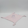 Doudou plat carré rose mauve Chat Marie Les Aristochats Disney Carrefour