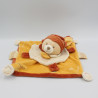 Doudou et compagnie plat carré ours orange mon doudou cannelle