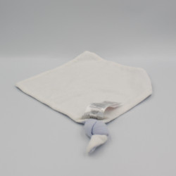 Doudou plat carré bleu blanc lapin HUGO BOSS