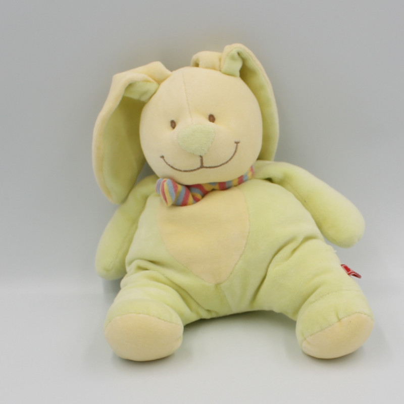 Doudou lapin vert anis TEX 30 cm