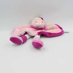 Doudou plat chat rose Les Masquès BABY NAT