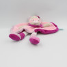 Doudou plat chat rose Les Masquès BABY NAT