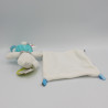 Doudou ours mouchoir blanc bleu pois NICOTOY