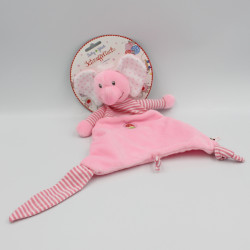 Doudou plat éléphant rose blanc étoiles champignon DIE SPIEGELBURG