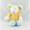 Doudou souris robe bleu MOTS D'ENFANT 