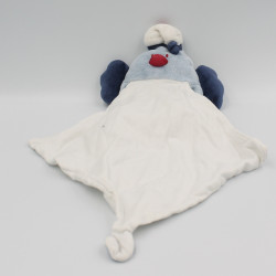 Doudou oiseau marin bleu mouchoir Cajou SUCRE D'ORGE