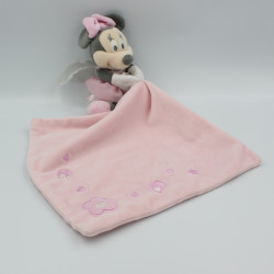 Doudou Minnie fée rose avec mouchoir fleurs coeurs DISNEY BABY