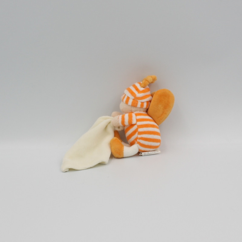 Mini Doudou lutin Abeille orange mouchoir ADEQUATE