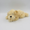 Doudou peluche chien couché beige GIPSY