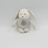 Doudou anneau hochet lapin gris pois étoiles