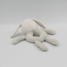 Doudou anneau hochet lapin gris pois étoiles