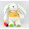 Doudou lapin blanc rouge pomme A BABY NAT