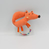 Doudou hochet renard orange VERTBAUDET