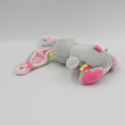 Doudou lapin gris rose vert Dort Doudou SUCRE D'ORGE