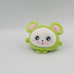 Doudou peluche souris verte Squishimals Squeeky GIPSY