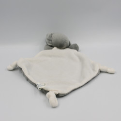 Doudou plat éléphant gris blanc BEBECONFORT BEBE CONFORT