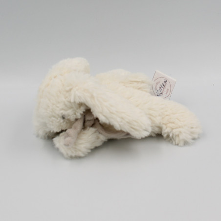 Doudou et compagnie lapin blanc beige taupe Bonbon Avent 16 cm