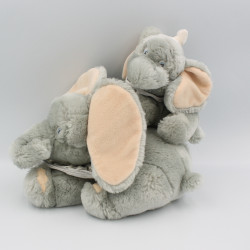 Peluche éléphant gris Dumbo avec bébé DISNEY