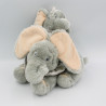 Peluche éléphant gris Dumbo avec bébé DISNEY