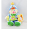 Doudou clown bleu avec hochet et miroir NICOTOY