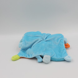 Doudou plat cheval zébre ane bleu vert orange pois oiseau NICOTOY