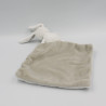 Doudou lapin mouchoir blanc gris fait dodo NICOTOY