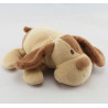 Doudou chien beige cocard couché POMMETTE