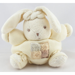 Doudou lapin patchwork gris marron sable KALOO