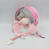 Doudou d'activité douceur plat rose oiseau Petite rose KALOO