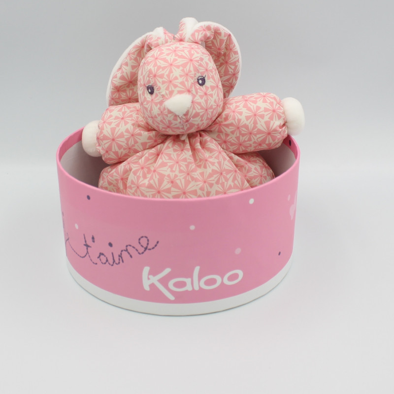 Doudou lapin rose lapinou tendance Petite rose KALOO