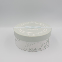 Doudou plat ours bleu mouchoir PERLE KALOO