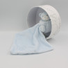Doudou plat ours bleu mouchoir PERLE KALOO