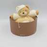 Doudou ours boule écru feuilles Collection Pure KALOO