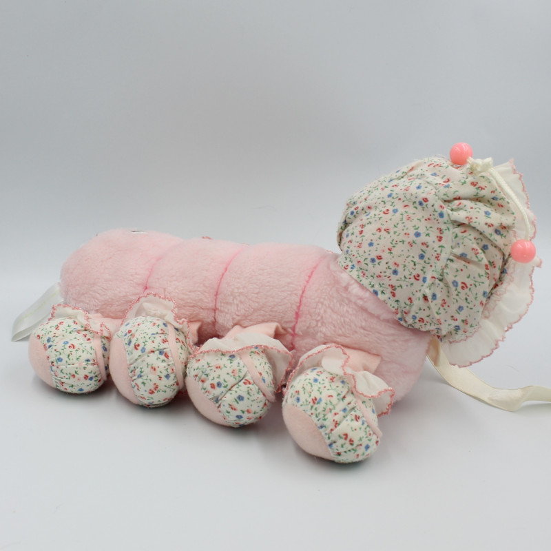 Ancienne peluche mille pattes rose Legggggs Année 80