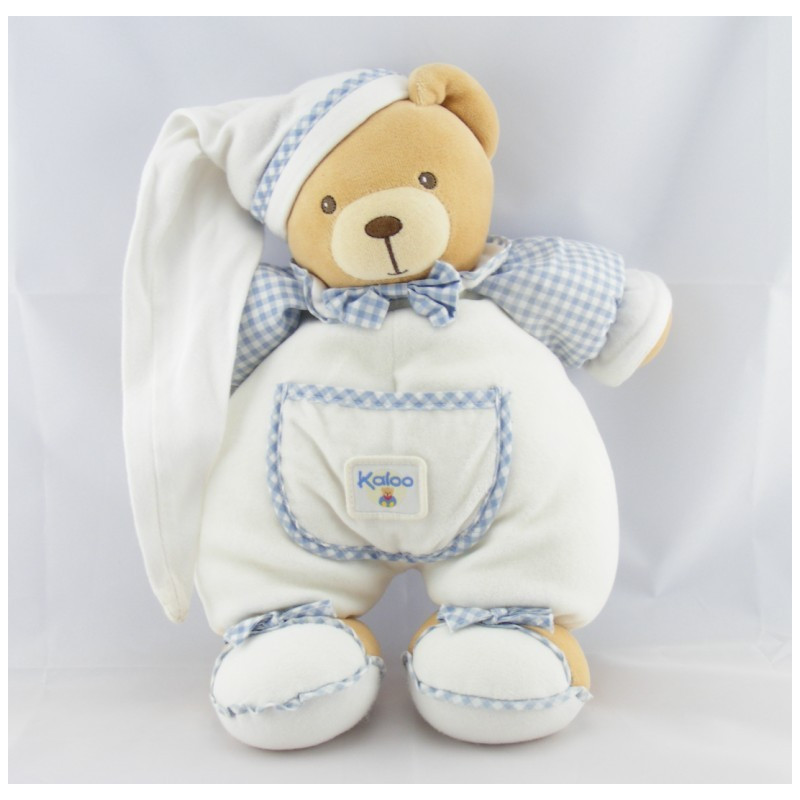 Doudou ours vichy bleu KALOO 