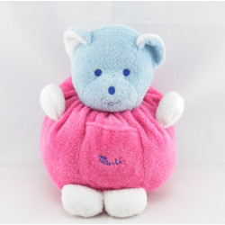 Doudou ours  boule rose fushia Musti de MUSTELA 