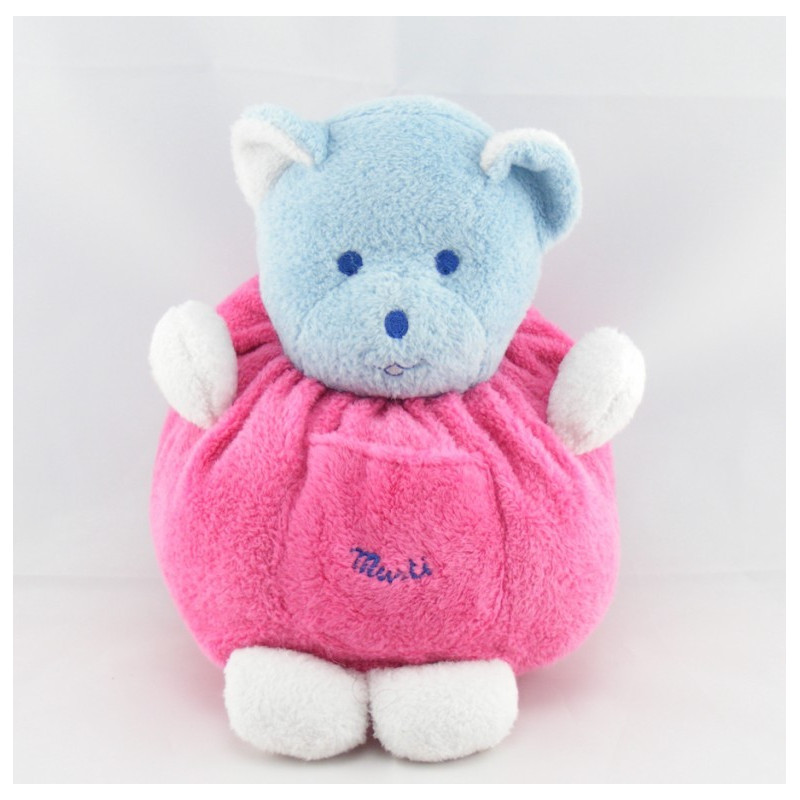 Doudou ours  boule rose fushia Musti de MUSTELA 