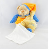 Doudou ours bleu étoiles avec mouchoir BABY NAT