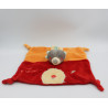 Doudou plat Hérisson Léon rouge orange JOGYSTAR KIABI
