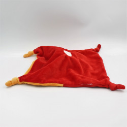 Doudou plat Hérisson Léon rouge orange JOGYSTAR KIABI