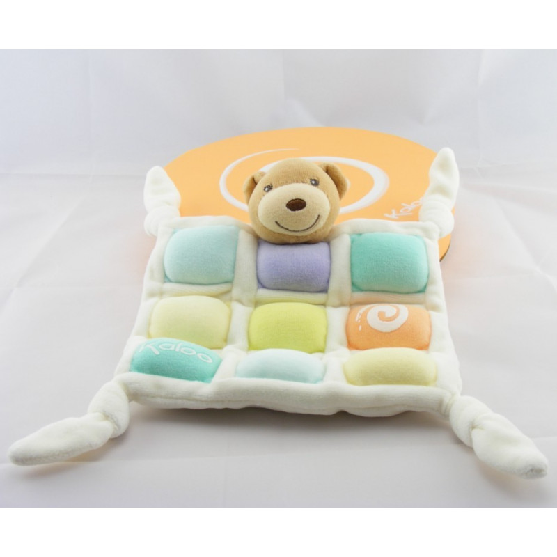 Doudou plat ours candies candy couleur pastel KALOO